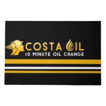 Costa Oil Racing Stripe Design Door Mat