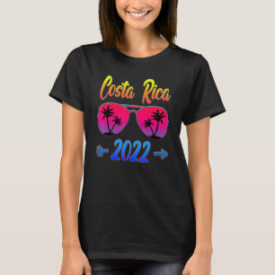 Costa Rica 2022 Vintage Beach Cool Glasses Vacatio T-Shirt