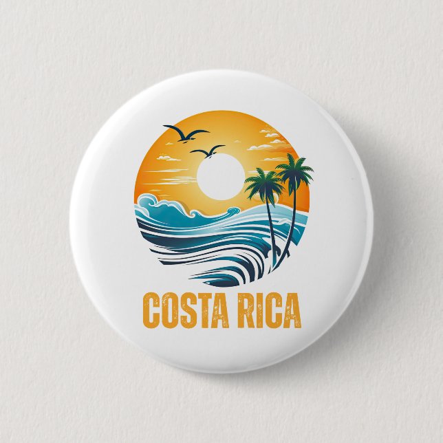 Costa Rica  2 Inch Round Button (Front)