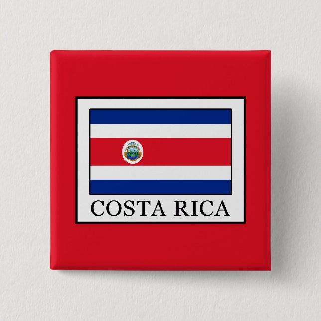 Costa Rica 2 Inch Square Button (Front)