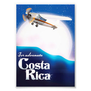 Costa rica Adventure moon travel poster