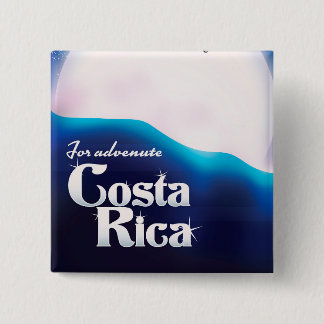 Costa rica Adventure moon travel poster 2 Inch Square Button
