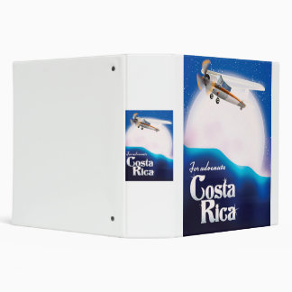 Costa rica Adventure moon travel poster Binder