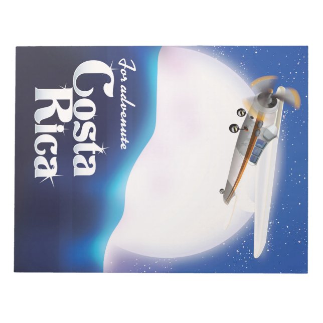 Costa rica Adventure moon travel poster Notepad (Front)