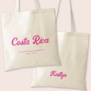 Costa Rica Bachelorette Party Personalized Tote
