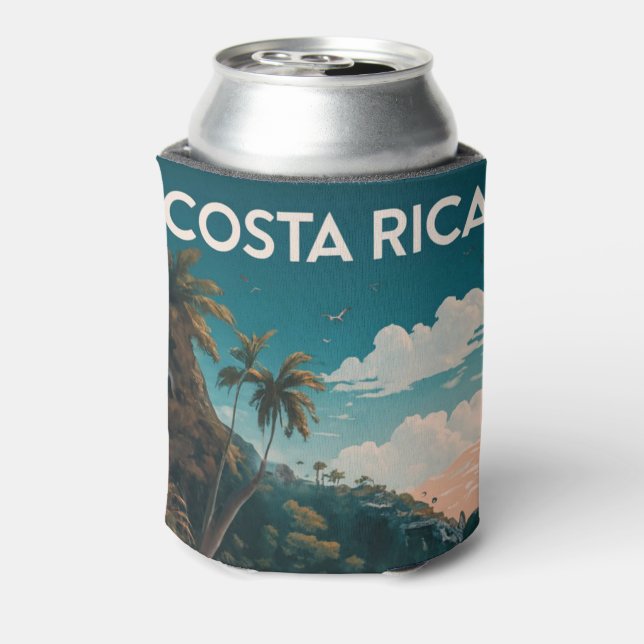Costa Rica Beach Pura Vida  Can Cooler (Can Back)