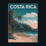 Costa Rica Beach Pura Vida  Postcard<br><div class="desc">Costa Rica Beach Pura Vida illustration</div>