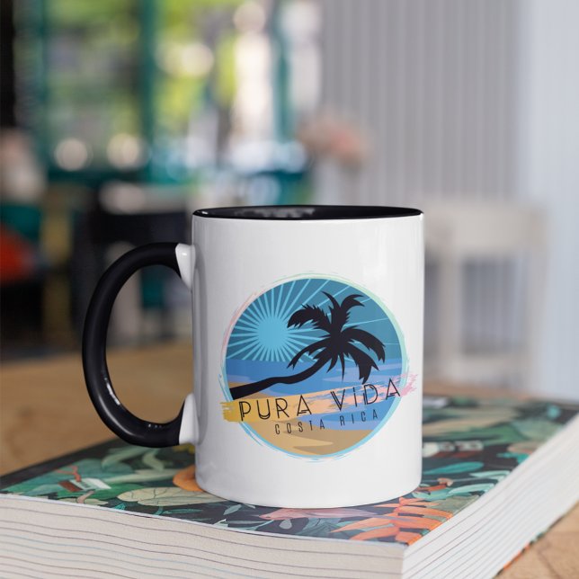 Costa Rica Beach Pura Vida Souvenir Mug (Costa Rica Beach Pura Vida Souvenir Mug)
