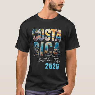 Costa Rica Birthday Trip 2026 Vacation Party Crew  T-Shirt