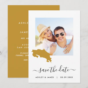Costa Rica Carte Mariage photo Enregistrer la cart