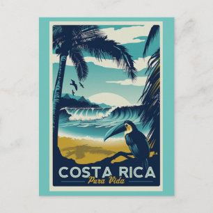 Costa Rica Carte postale voyage Vintage