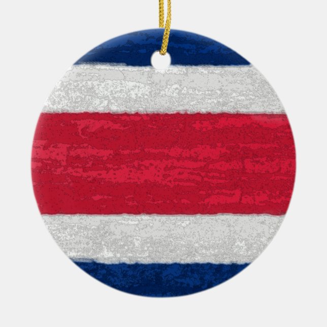 Costa Rica Ceramic Ornament (Front)