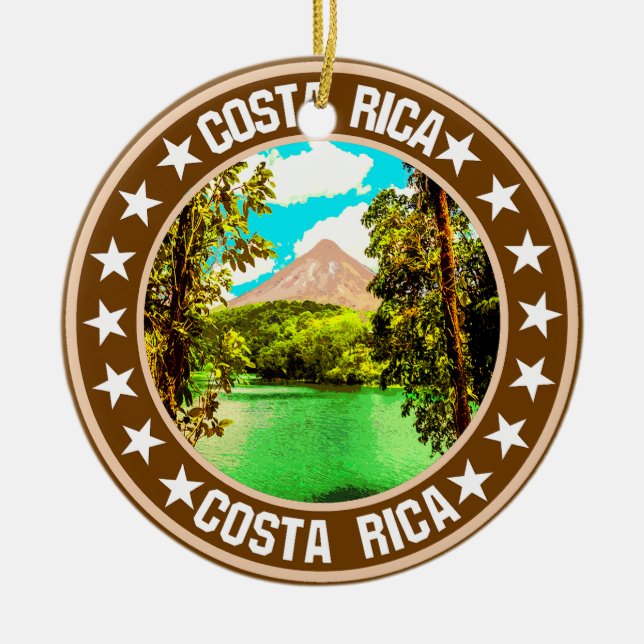 Costa Rica                                         Ceramic Ornament (Front)
