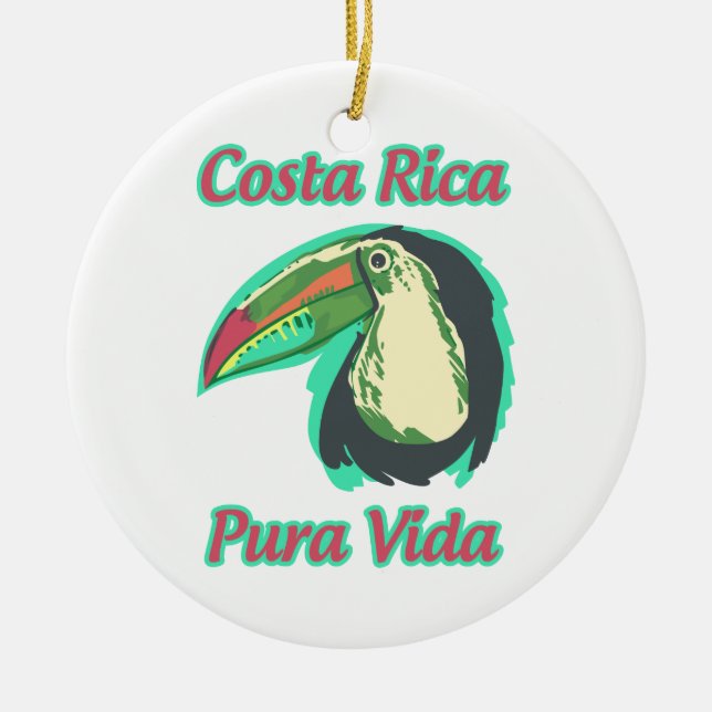 Costa Rica Ceramic Ornament (Front)