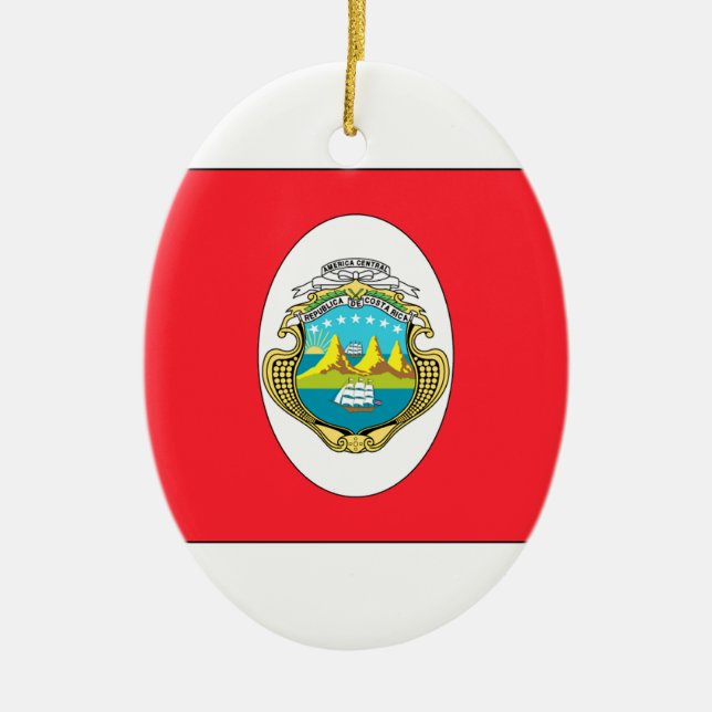 Costa Rica Ceramic Ornament (Front)