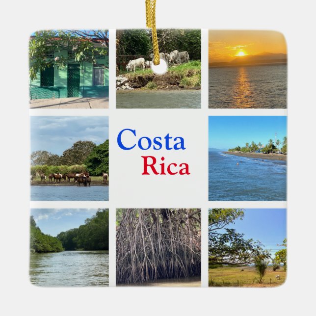 Costa Rica  Ceramic Ornament (Front)