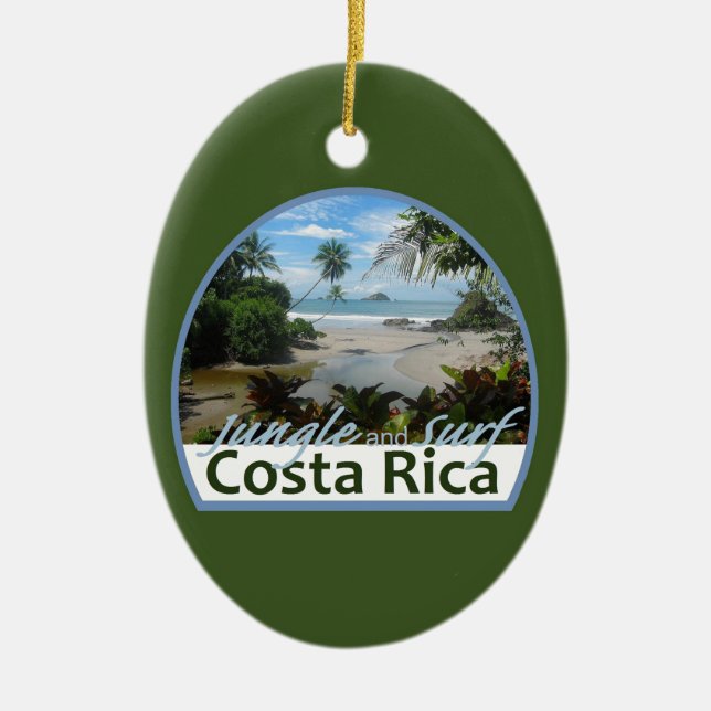 Costa Rica Ceramic Ornament (Front)
