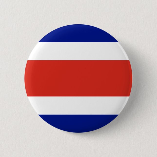 Costa Rica Civil Flag 2 Inch Round Button (Front)