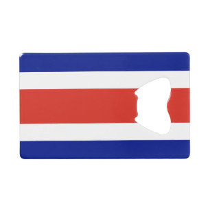 Costa Rica Civil Flag Credit Card Bottle Opener