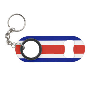 Costa Rica Civil Flag Keychain Bottle Opener