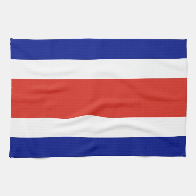 Costa Rica Civil Flag Kitchen Towel (Horizontal)