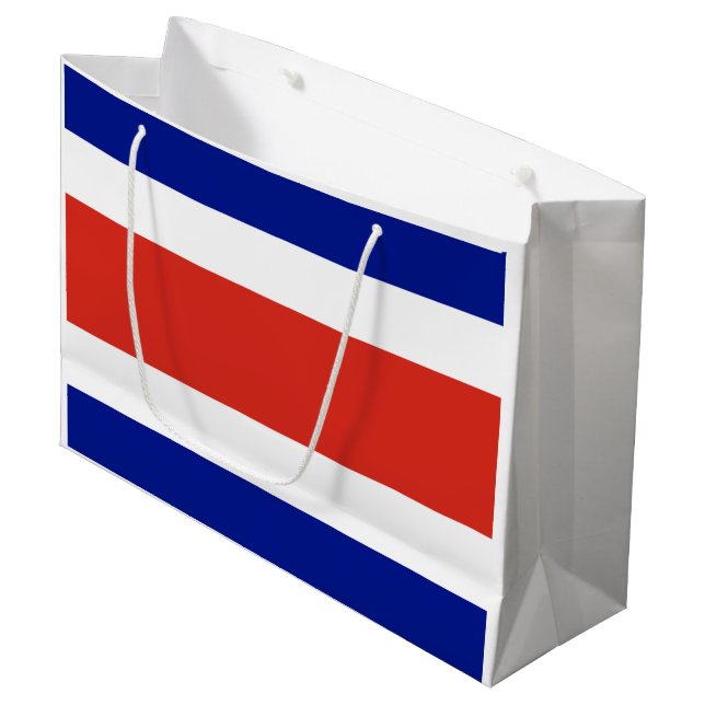 Costa Rica Civil Flag Large Gift Bag (Front Angled)