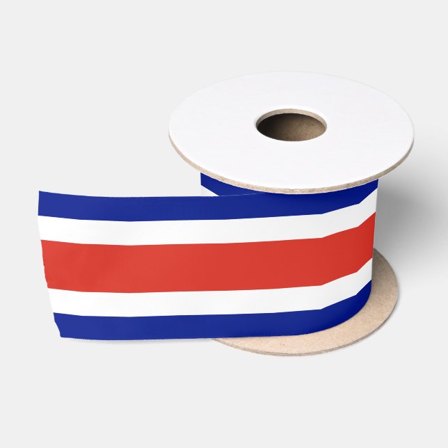 Costa Rica Civil Flag Satin Ribbon (Spool)