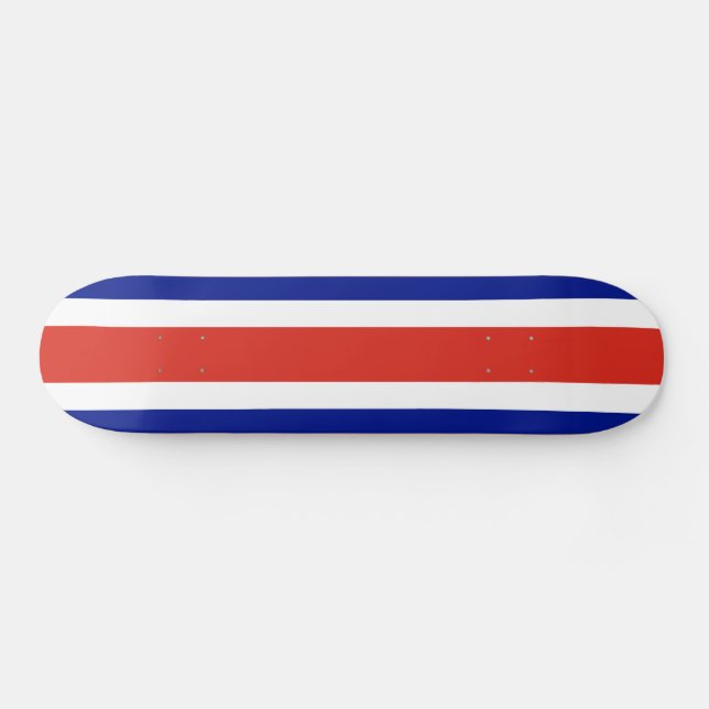 Costa Rica Civil Flag Skateboard (Horz)