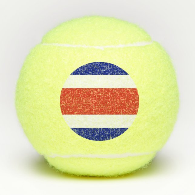 Costa Rica Civil Flag Tennis Balls (Front)