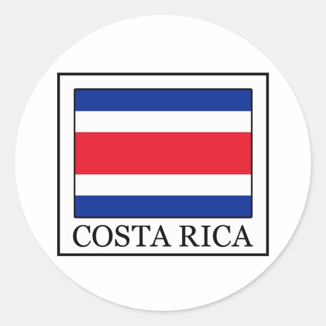 Costa Rica Classic Round Sticker (Front)