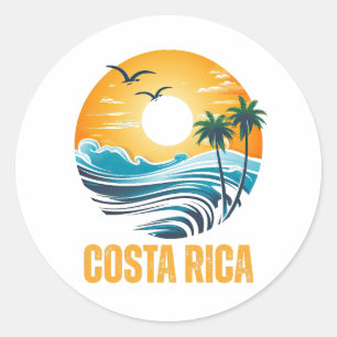 Costa Rica Classic Round Sticker
