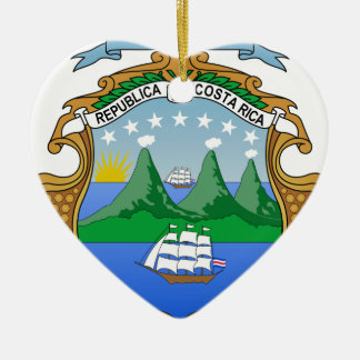Costa Rica Coat of Arms Ceramic Ornament