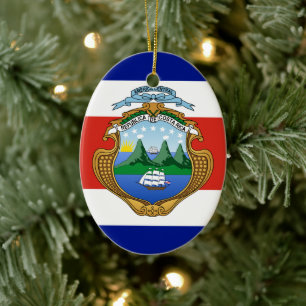Costa Rica (coat of arms/ flag) Ceramic Ornament