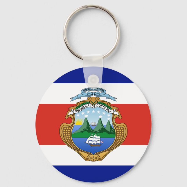 Costa Rica (coat of arms/ flag) Keychain (Front)