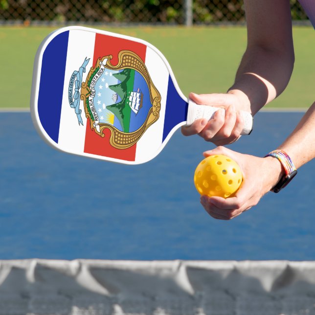 Costa Rica (coat of arms/ flag) Pickleball Paddle (Insitu)