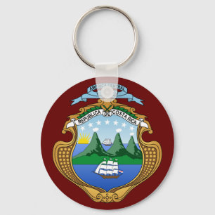 Costa Rica Coat of Arms Keychain