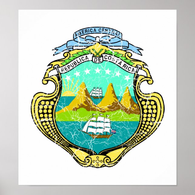 Costa Rica Coat Of Arms Poster (Front)