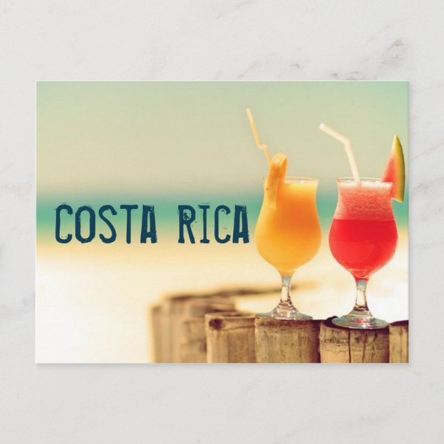 Costa Rica cocktails Postcard (Front)