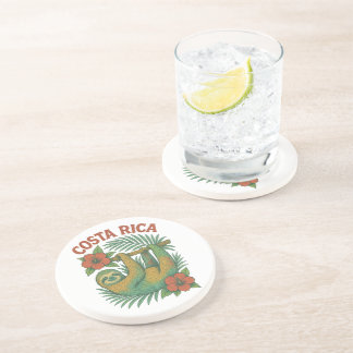 Costa Rica Colourful Tropical Sloth Coaster