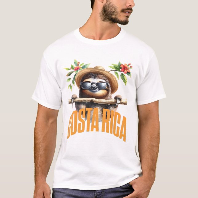 Costa Rica cool sloth Classic T-Shirt (Front)