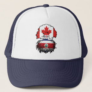 Costa Rica Costa Rican Canadian Canada Tree Roots Trucker Hat