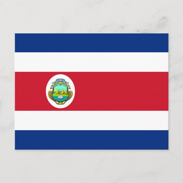 Costa Rica – Costa Rican National Flag Postcard (Front)