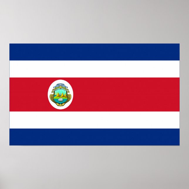Costa Rica – Costa Rican National Flag Poster (Front)