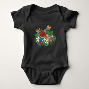 Costa Rica Country Nature Bird Tropical Parrot Baby Bodysuit