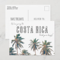 Costa Rica Destination Beach Wedding Save the Date