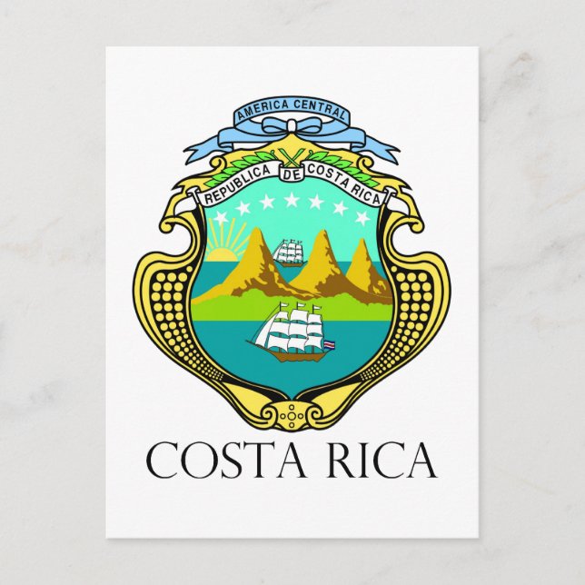COSTA RICA - emblem/flag/coat of arms/symbol Postcard (Front)