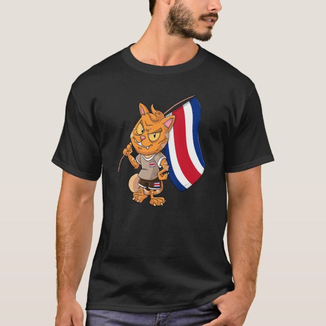 Costa Rica Fan Cat T-Shirt (Front)