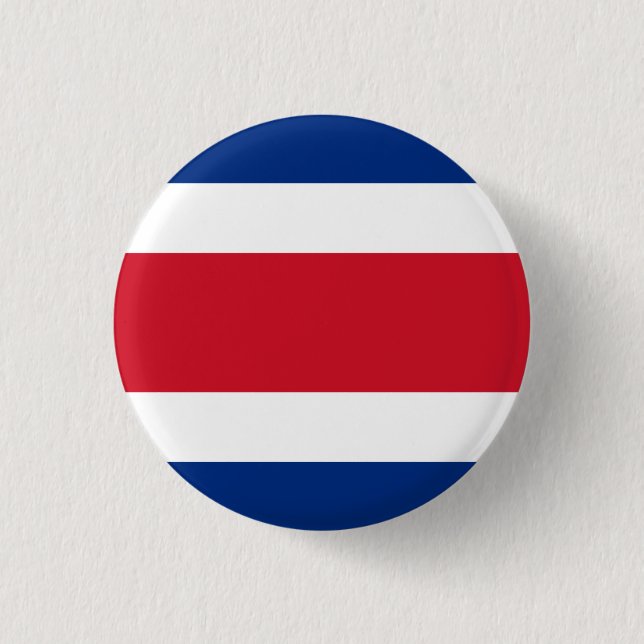 Costa Rica Flag 1 Inch Round Button (Front)