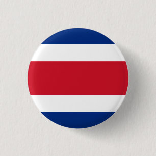 Costa Rica Flag 1 Inch Round Button
