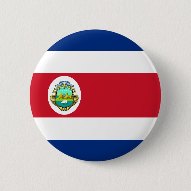 Costa Rica Flag 2 Inch Round Button (Front)
